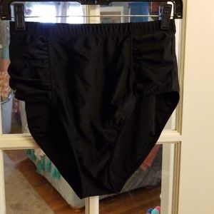 Black High waist swim bottoms NEW pin up XL 14